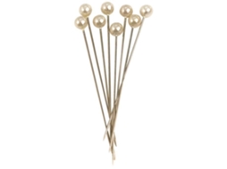 Alfinete com pérola - 64 x Ø6 mm - branco - 25 p…