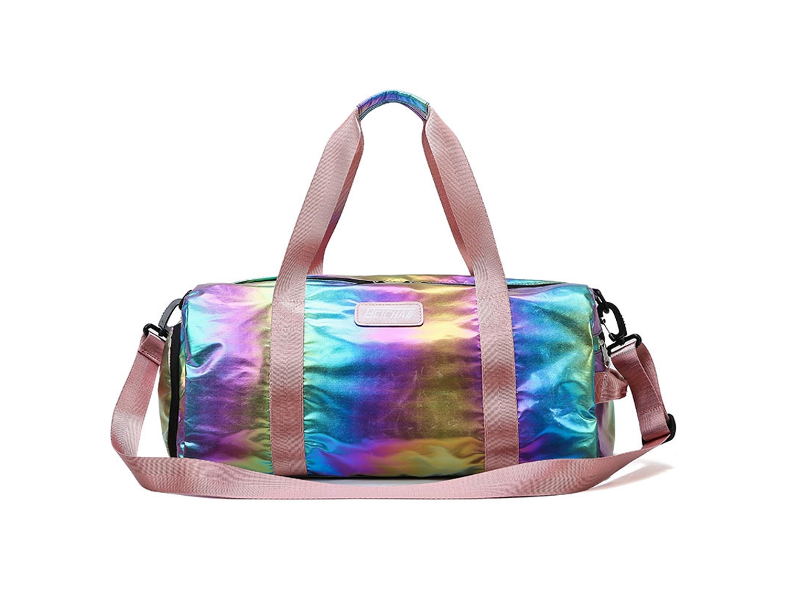 Bolsa Esportiva Feminina Tamanho Médio, Leve e Dobrável, Ideal para Viagens Curtas, com Compartimento Impermeável Sapatos Secos Molhados, Pe AQUAFORGE