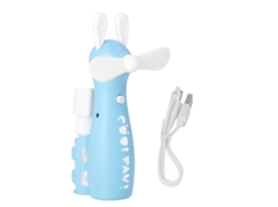 Ventilador Spray Portátil Mini Usb Conejo Azul