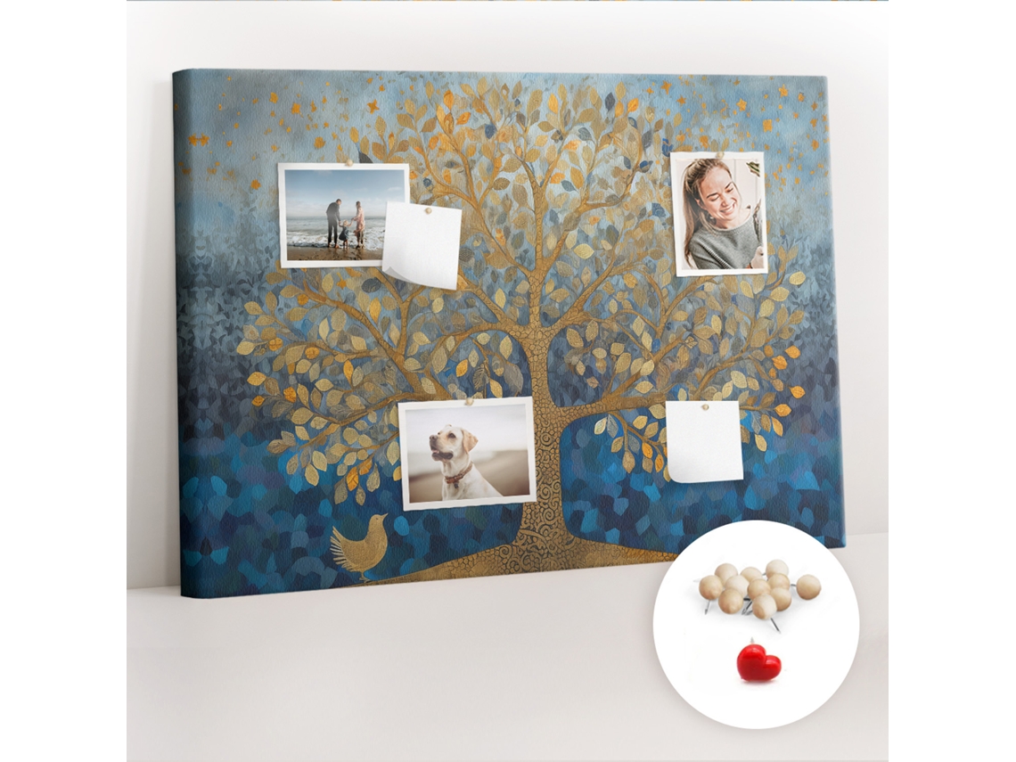 Painel De Cortiça Para Parede Árvore Abstrata Para A Sala De Estar Espelharte (70x100 Cm)