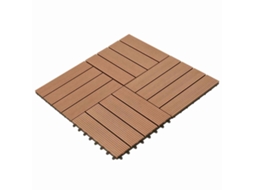 Vidaxl Telha De Deck 22 Pcs Castanho 30 X 30 Cm Wpc