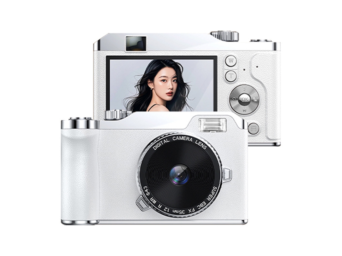 Câmara Digital Foco Automático, Tela Hd De 2,4 Polegadas (branco - Cartão De 64 Gb) Cuich