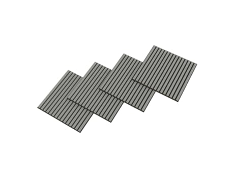 Conjunto de 16 painéis acústicos 3D Vang, 5,76 m², ripas lineares - carvalho cinza claro, Neu.holz