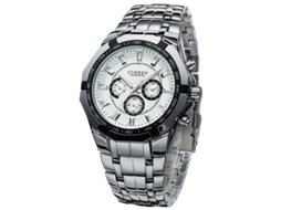 Relógio MDUG Feminino de Quartzo, Pulseira de Couro, Casual, Cáqui