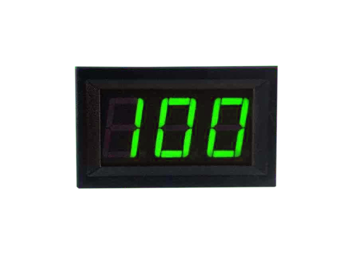 Voltímetro Digital LED 0.56 polegadas 0-100V com Instalação Simples YURU