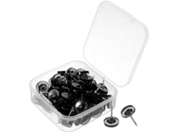 Alasum Wall Tachinhas em plástico marrom, caixa com 100 unidades, leve e fácil de guardar, ideal para mesa.