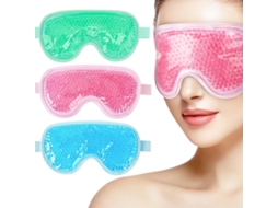 Máscara de Gel Refrescante para os Olhos , Terapia Quente e Fria para Descanso e Rotinas de Beleza, Bloqueio de Luz AQUAFORGE (pacote com 3)