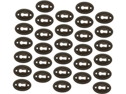 Conjunto De 30 Placas Ovais Liga Zinco Para Cobrir Fechaduras, Inserções Decorativas Para Fechaduras De Cômodas, 38x25mm