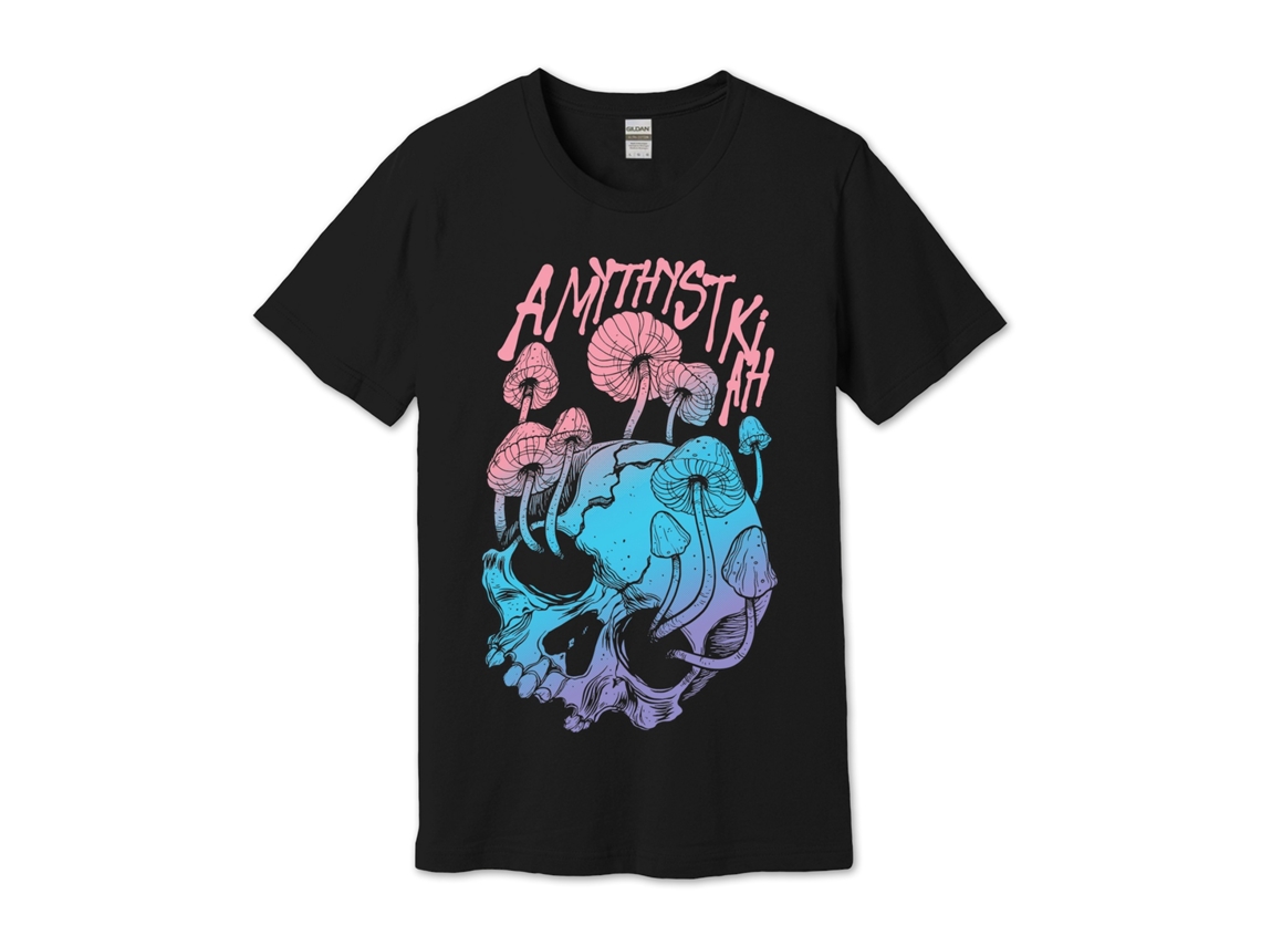 Camiseta Amythyst Kiah Shroom Skull ROCKINSTONE Unissex Adulto Mais Vendida Tamanho:s