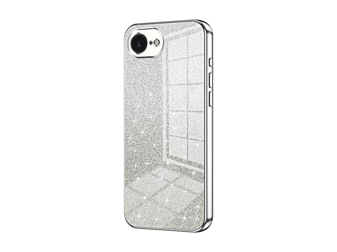 Capa Para Iphone 16e - Glitter Degradê - Acabamento Eletroplaqueado
