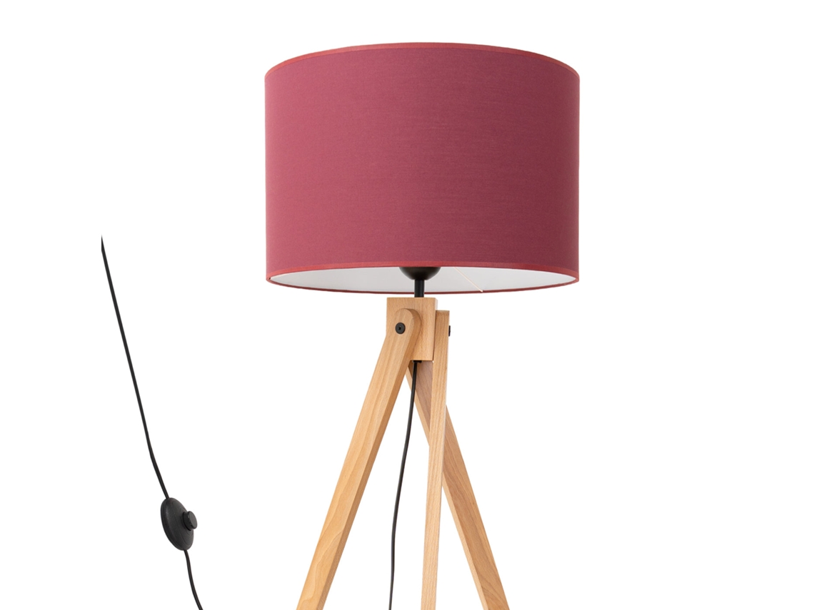 Sollux Sl.1907 Lámpara De Pie Natt Burdeos Burdeos/madera Natural