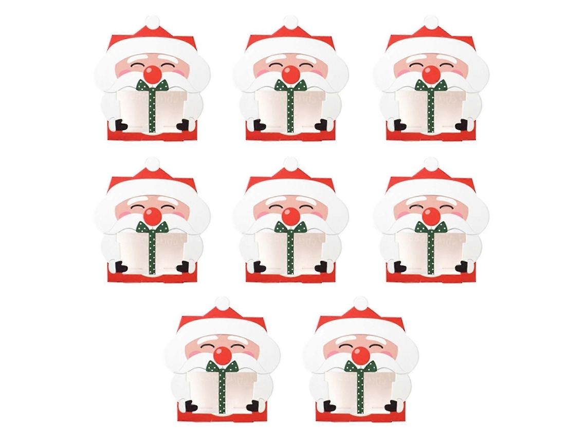 Conjunto De 8 Sacolas De Papel Para Biscoitos, Fofas E Ecológicas, Ideais Para Presentear No Natal Hengjian