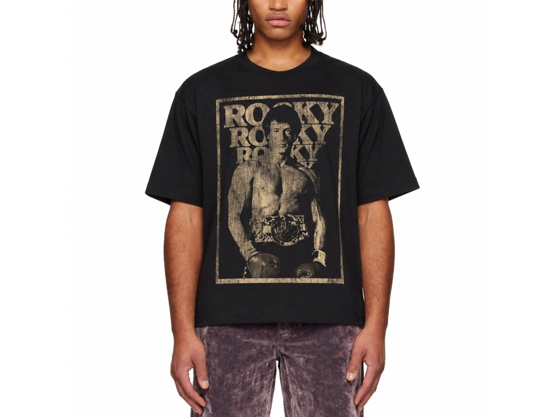 Rockinstone Rocky Movie Winning Black Adult Shirt Size:xl