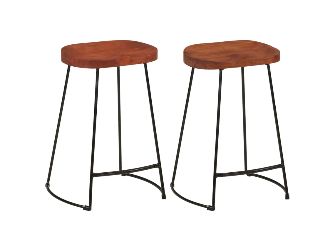 Bar Stool, Bar Stools Vidaxl Marrom Teca (45 X 40 X 62 Cm)