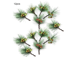 Conjunto de 12 ramos decorativos de Natal em PVC LAXISCREED