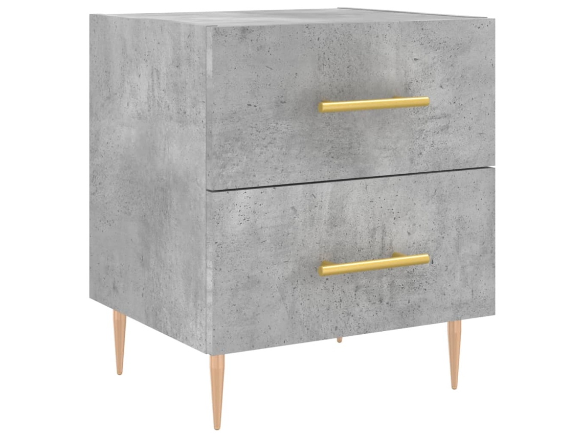 Bedside Cabinet, Bedside Cabinets Vidaxl Cinzeto Madeira Processada (n/a)