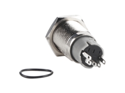 Interruptor De Alimentação Led Liga/desliga Metal 16 Mm, 1na 1nf, Botão De Pressão Com Trava, 12v