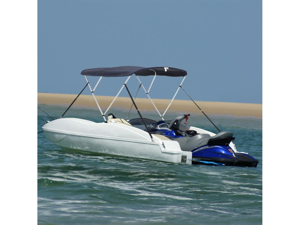 Vidaxl Toldo 3 Arcos Bimini Paredes Malha Laterais 183x(137-152)x137cm