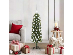 Vidaxl Árvore De Natal Artificial Verde 120 Cm Pvc E Aço E Plástico