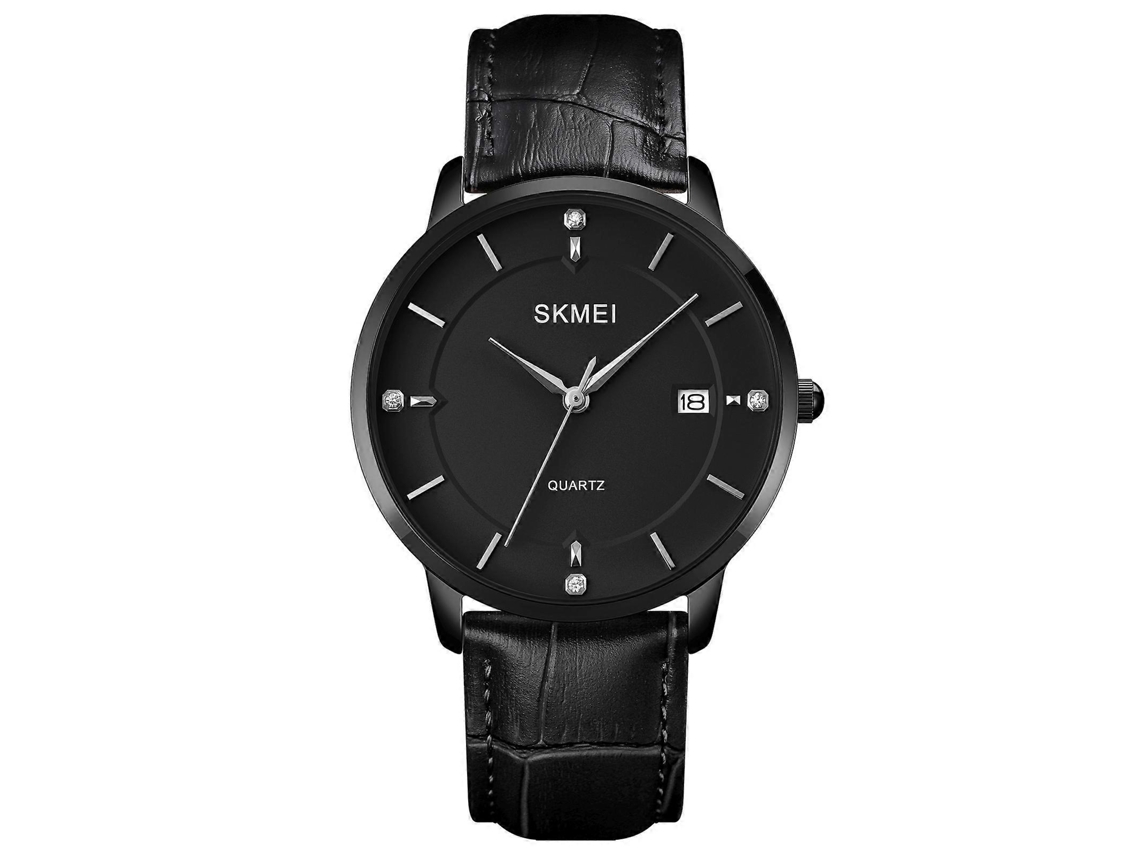 Relógio De Quartzo Casual Masculino Skmei 1801 Com Calendário (dourado E Branco)