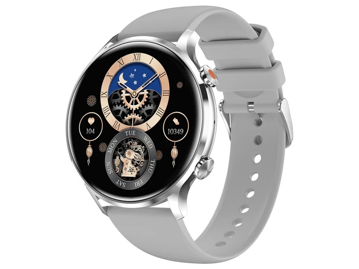 Smartwatch Bluetooth Call 1.39 Polegadas Monitoramento de Saúde 114 Modos Esportivos Compatível com Android Ios Prata Bestvite