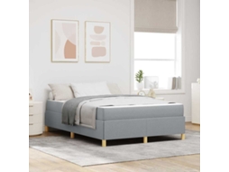 Vidaxl Estrutura Da Cama Cinzento-claro 140 X 200 Cm Tecido