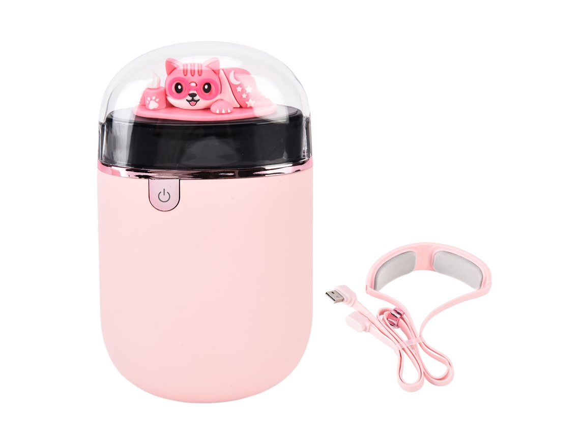 Aquecedor de Mãos Pendurado no Pescoço 5000mah Power Bank Rosa | S/MARCA
