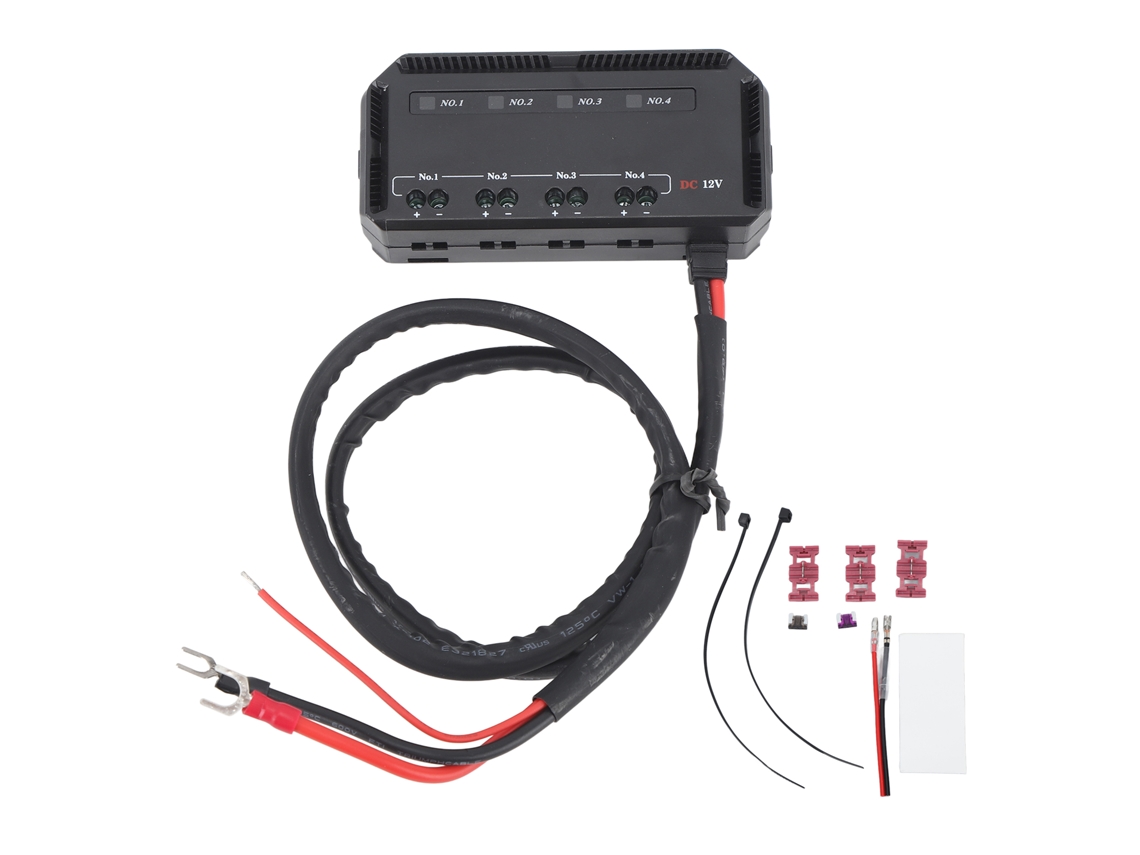 Bloque de fusíveis para moto 12v, universal, caja de fusíveis e relés, 20a, com luz LED S/MARCA