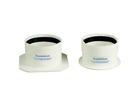 Immergas S.P.A. 3.012087 Kit Immergas Toras Flangeadas Evacuação de Fumaça 80/80 Branco