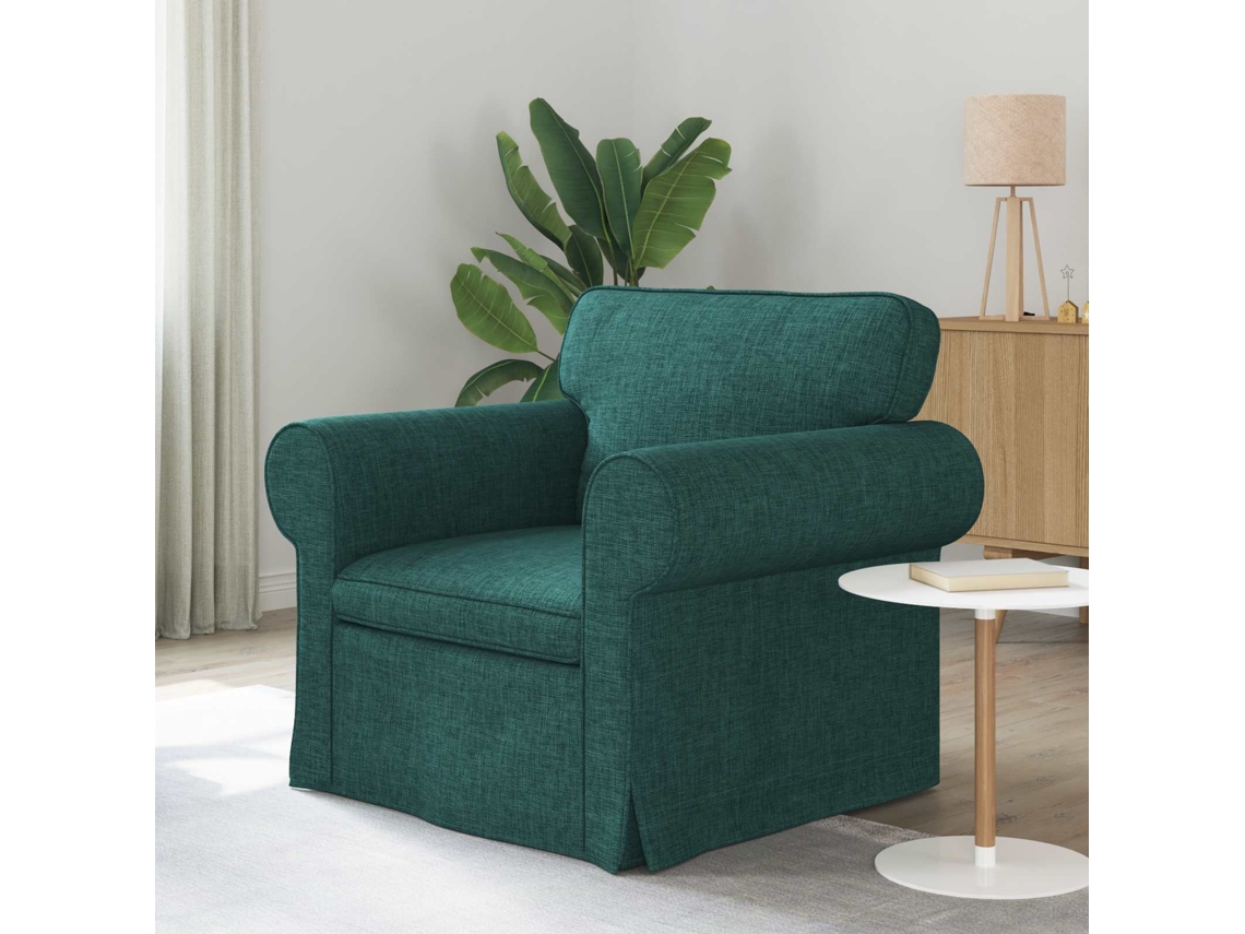 Vidaxl Sofá Verde Escuro 95 X 82 X 80 Cm Tecido