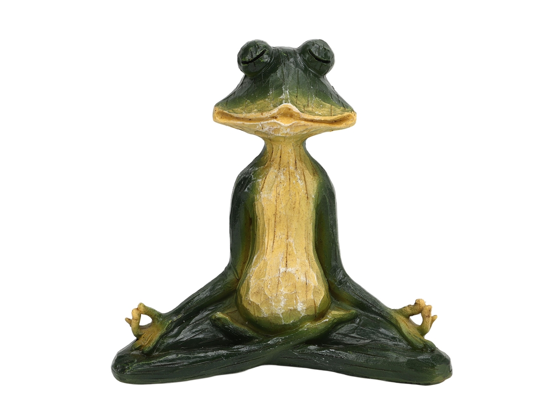 Mali estátua de Rã para Jardim Decoração Exterior Miniatura Meditação Yoga Escultura