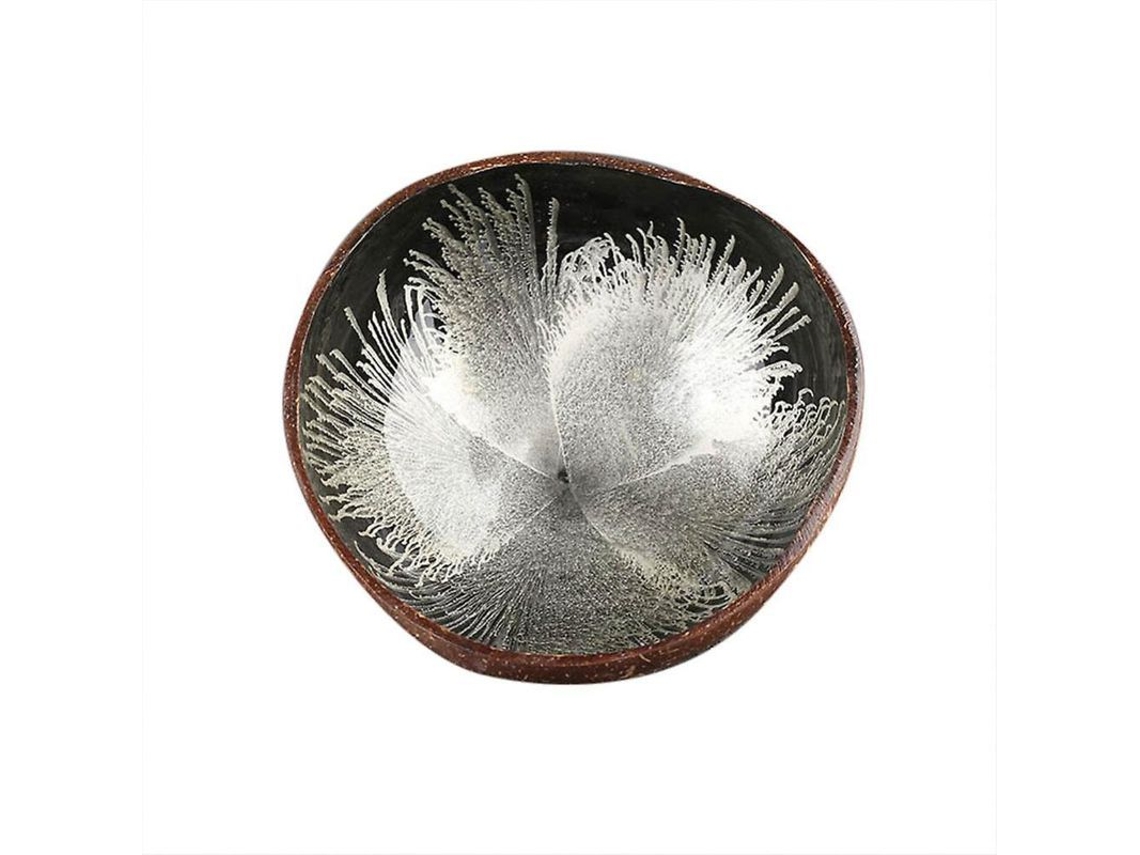 Tigela de Coco Decorativa NOVA LINE, Branca, para Decoração e Pequenos Itens