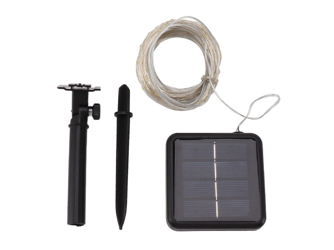 Luz de Corda Solar 100 Led À Prova D'água Decorativa Jardim
