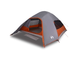 Camping Tent, Camping Tents Vidaxl Cinzeto Poliéster (4 Pessoas)