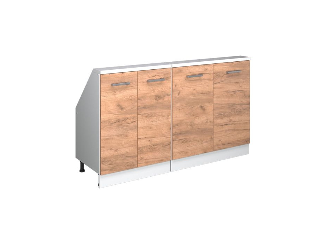 Conjunto de 2 Móveis Sob Medida VICCO 140cm Carvalho Dourado e Branco