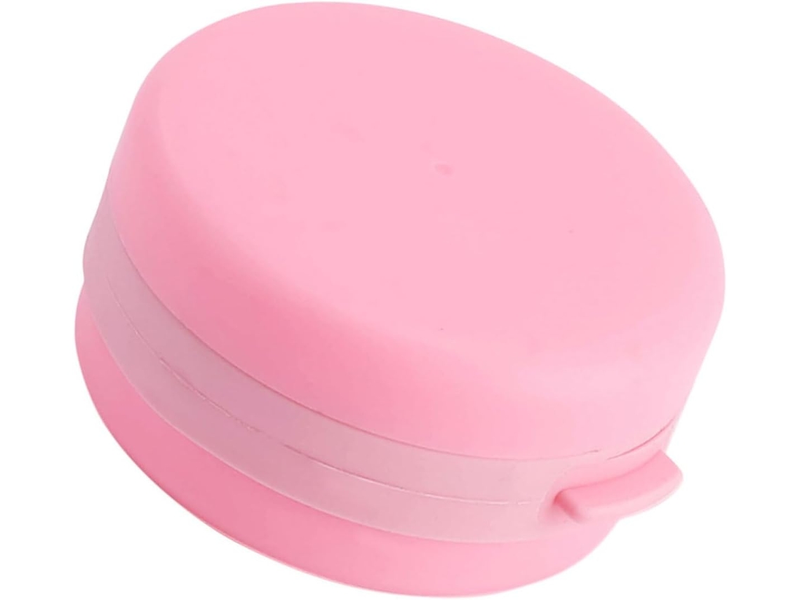 Escova De Banho Portátil Fomiyes Em Silicone Rosa Com Saboneteira, Escova De Massagem Macia Para Adultos E Bebês, Para