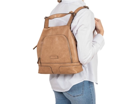 Mochila De Senhora C/ Alça De Mão Matties Serie Mochilas Bege