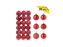 Bola De Natal Vermelha, Vermelho, 6cm Igvtrade