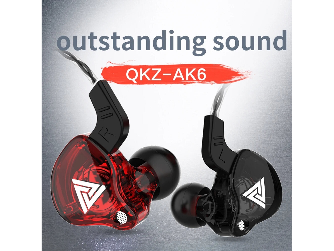 Qkz Ak6 3,5 Mm Auscultador Com Fio Estéreo Panorâmico Graves Fortes Heaset Áudio De Alta Resolução Auscultador Intra Auricular