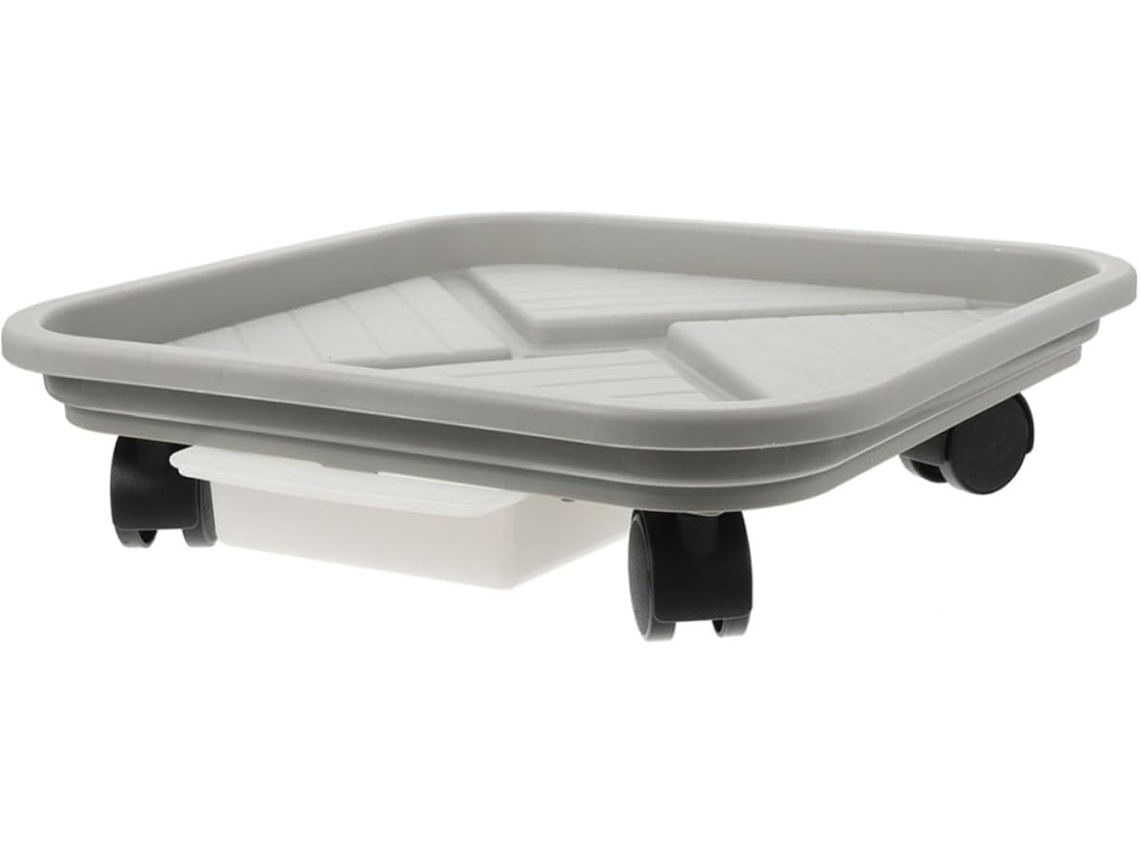 Suporte Para Plantas Com Bandeja De Água Integrada, Base De Plástico Resistente, Fácil De Limpar E Com Capacidade Carga