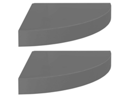 Corner Shelf, Corner Shelves Vidaxl Cinzeto Mdf (25 X 25 X 3.8 Cm)