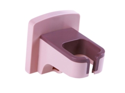Suporte de parede para secador de cabelo autoadesivo rosa | S/MARCA