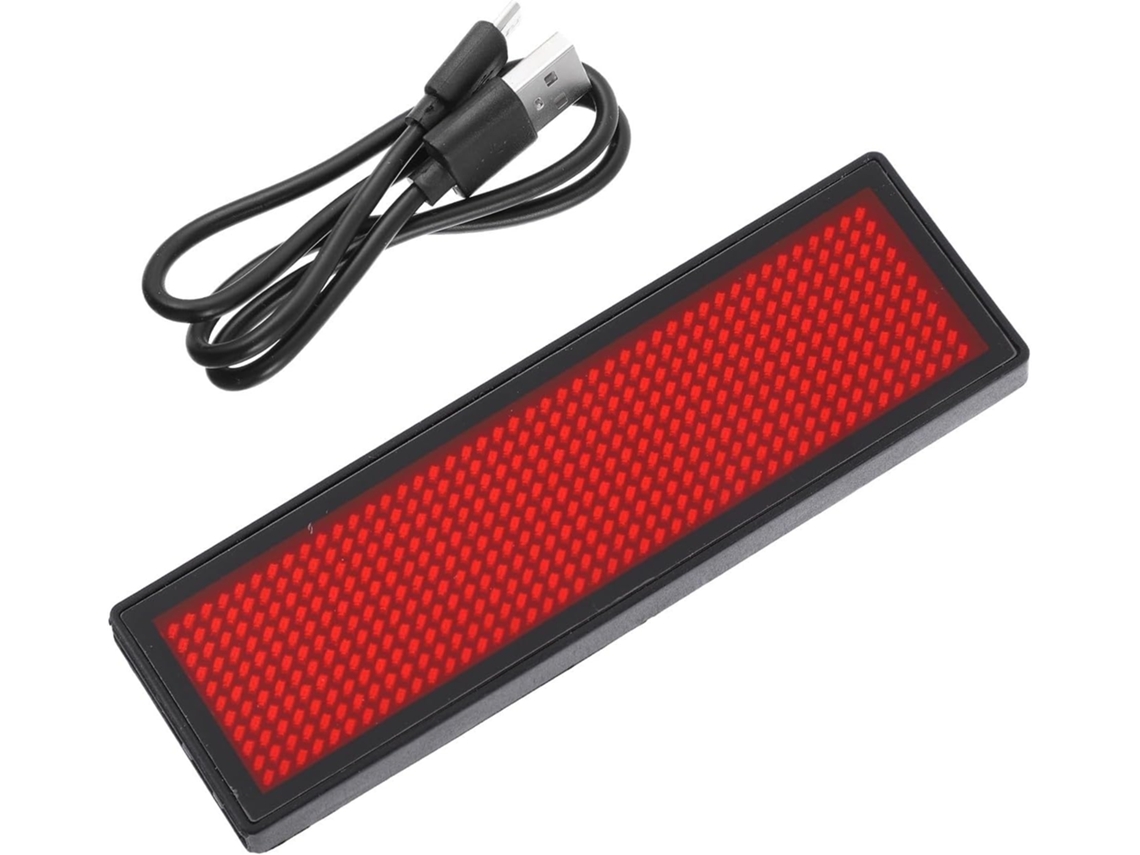 Orfofe Crachá De Led Com Mensagens Rolantes, Bateria Recarregável E Cabo Usb Para Eventos Atividades De Karaokê