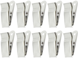 Clips De Metal Crachás, 100 Unidades, Prateados