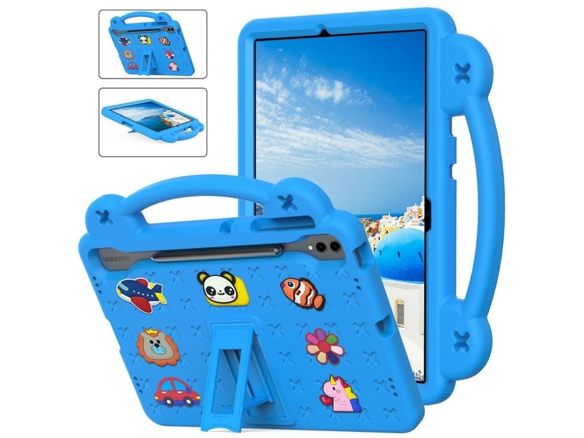 Capa Para Tablet Lurelia, Compatível Com Samsung Galaxy Tab S6 Lite De Desenho Animado Infantil, Azul Celeste, Proteção Antiquedas