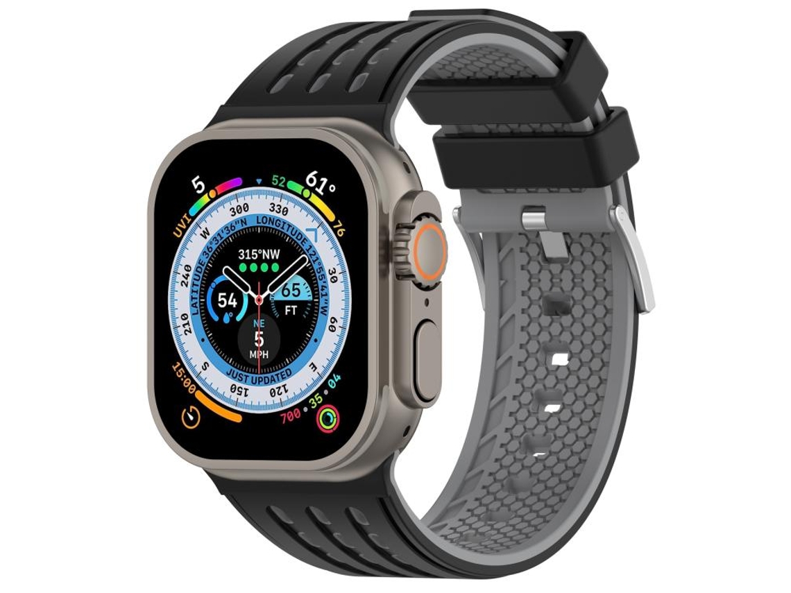 Bracelete para Apple Watch 46/49/45/44mm Silicone Respirável Bicolor com Furos Verticais XIAOMOYU