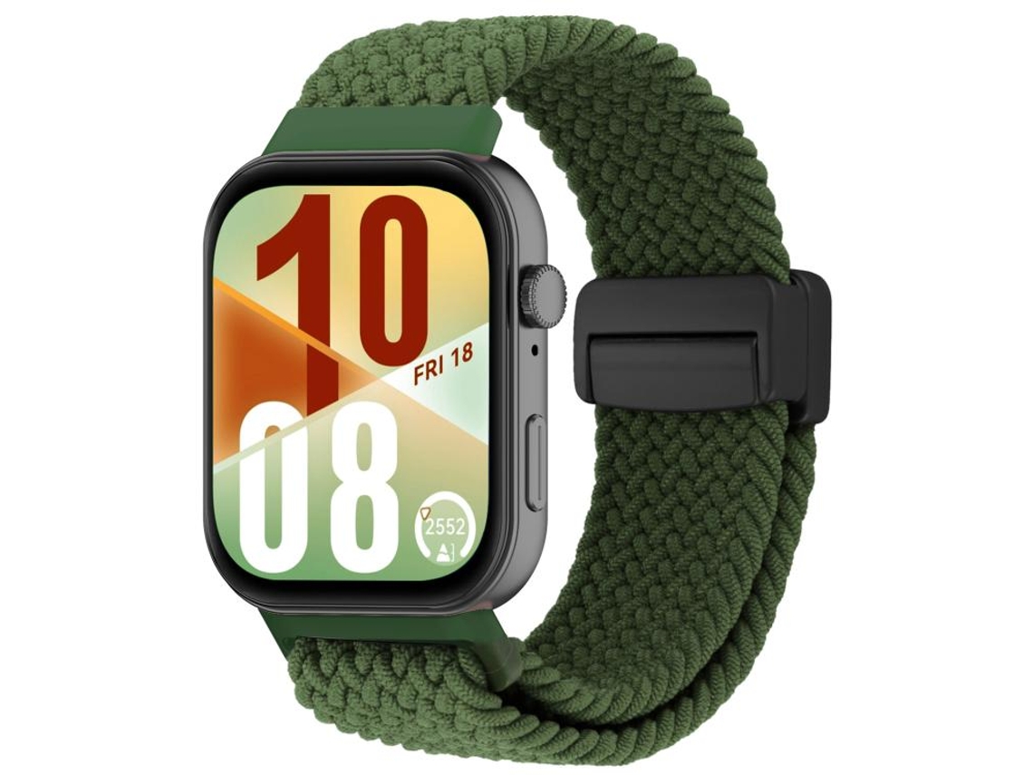 Bracelete para Huawei Watch Fit 4 / Fit 4 Pro / Fit 3 Trançado com Fivela Magnética Verde XIAOMOYU