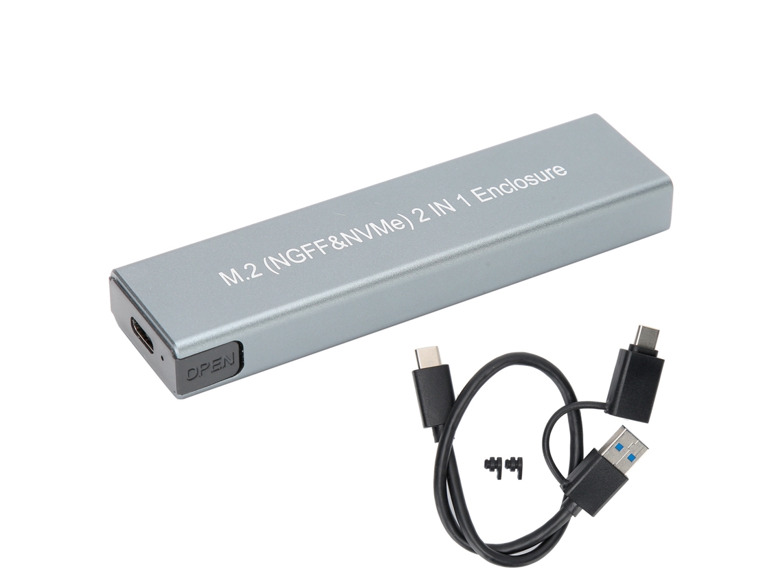 Enclosure De Disco Rígido M.2 Sem Ferramentas, Suporte Sata E Nvme Pci-e.