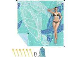 Alfajor de Praia 210 X 200 Cm, Impermeável e Anti areia, para Piquenique, Acampamento, Caminhada, com Etiqueta de Piquenique AOZORZ