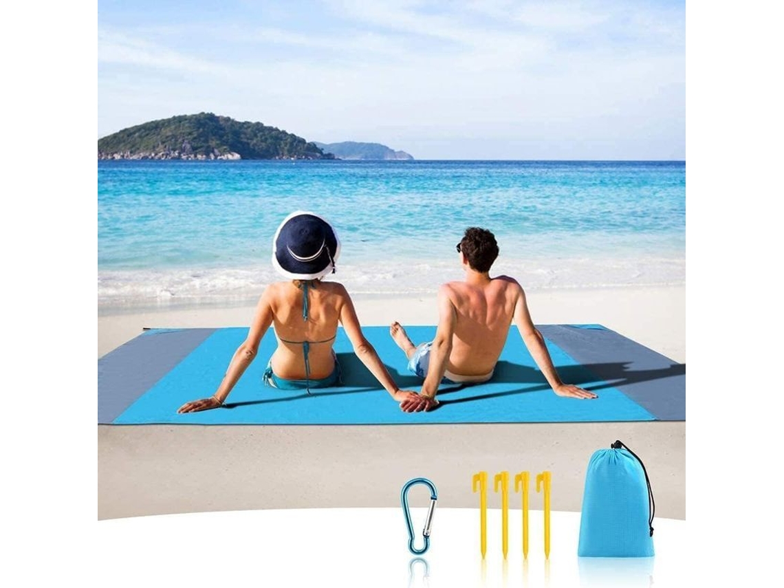 2026 manta Playa Impermeable Anti Arena com Estacas e Bolsa de Transporte para Praia Piquenique Camping Viagens